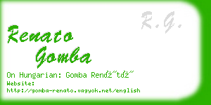 renato gomba business card
